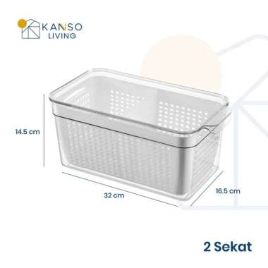 Kanso Living 5 in 1 Kontainer Penyimpanan Makanan Storage Box Kulkas 2 Sekat