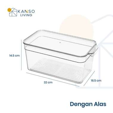 Kanso Living 5 in 1 Kontainer Penyimpanan Makanan Storage Box Kulkas Dengan Alas