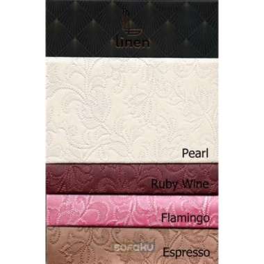 BELCHERS Linen - Oscar Kulit Sintetis Motif Corak Cover Sofa Bahan Sofa Kulit Corak Bunga Flamingo