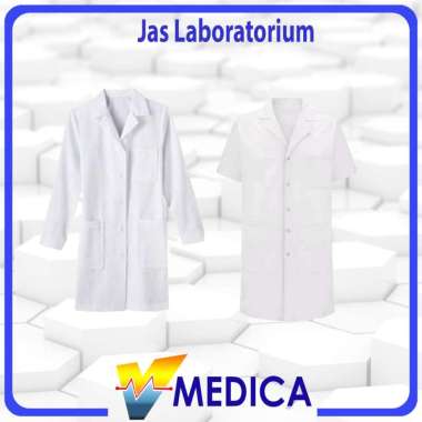 Baju Laboratorium Premium / Jas Laboratorium Lengan Panjang / Lengan Pendek / Baju Praktikum Bagus L