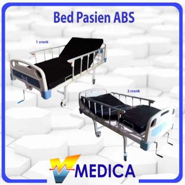 (Instant) Bed Pasien+Matras 1Crank ABS Manual dan Bed Pasien+Matras 2 Crank ABS Engkol Manual / Ranj