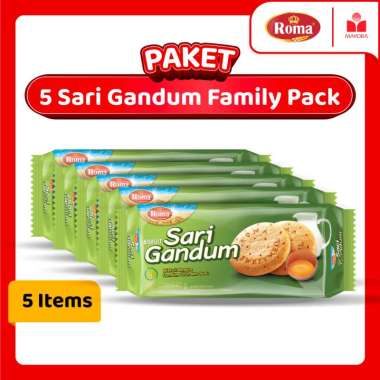 Paket 5 Roma Sari Gandum Family Pack