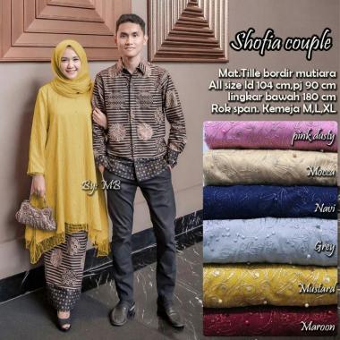 Batik Shofia Couple Premium Hight Quality L Couple Kuning