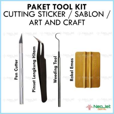 Paket Tool Kit 7 Alat Bantu Cutting Sticker Stiker Sablon Polyflex