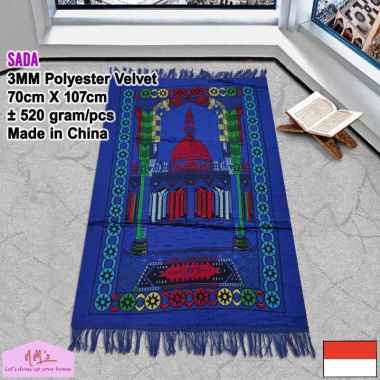 Sajadah sejadah polyester velvet alas perlengkapan sholat shalat bulu murah dewasa 70 cm x 107 - NMs