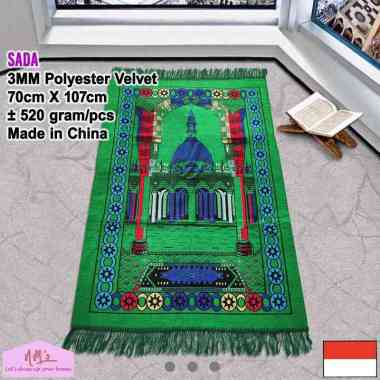 Sajadah sejadah polyester velvet alas perlengkapan sholat shalat bulu murah dewasa 70 cm x 107 - NMs
