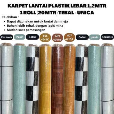Karpet Plastik 1 Roll (20 meter) Vinyl untuk Meja dan Lantai Tebal Unica
