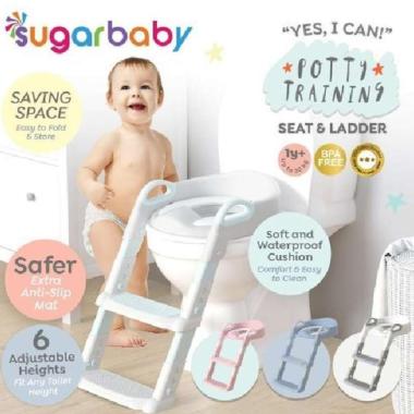 Sugarbaby Potty Training Seat&ladder / Potty Seat/Toilet Training Anak Grey White