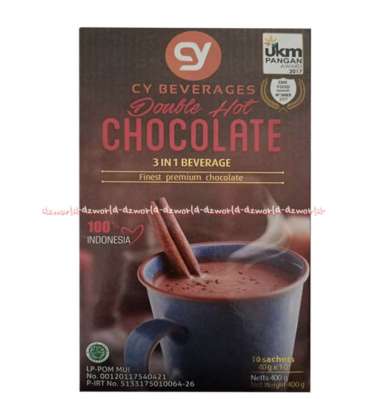 Cy Choco Double Hot Chocolate 3 In 1 Beverage Minuman Coklat Instan Isi 10 Sachet Cokelat Bubuk For 