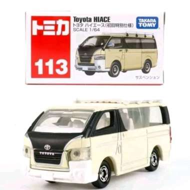 TOMICA TOYOTA HIACE PUTIH WHITE TAKARA TOMY DIECAST MOBIL KUNO JADUL LAWAS VAN MINIBUS MAINAN MOTUBA