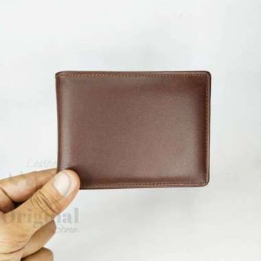 Verish Dompet Mini Pria 100% ORIGINAL Kulit Asli Lipat Kecil Coklat