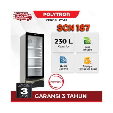 SHOWCASE POLYTRON KULKAS PENDINGIN MINUMAN KULKAS SHOWCASE PENDINGIN MINUMAN FREE ONGKIR SERANG SCN 187