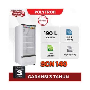 SHOWCASE POLYTRON KULKAS PENDINGIN MINUMAN KULKAS SHOWCASE PENDINGIN MINUMAN FREE ONGKIR SERANG SCN 