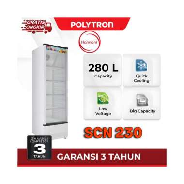 SHOWCASE POLYTRON KULKAS PENDINGIN MINUMAN KULKAS SHOWCASE PENDINGIN MINUMAN FREE ONGKIR SERANG SCN 230