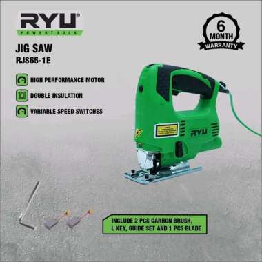 Mesin Gergaji Jigsaw Ryu RJS65-1E Jig Saw Laser Geraji Listrik Potong Ukir Kayu Triplek RJS65