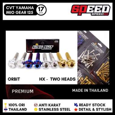 Baut CVT Yamaha Mio Gear 125 Baut Probolt Thailand Stainless King Nut HX Gold
