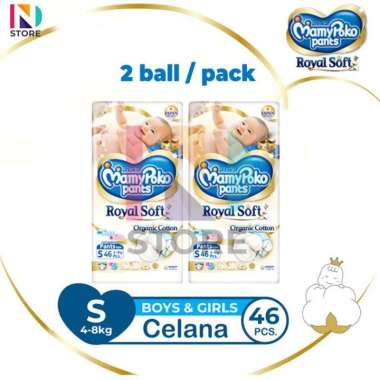 Mamypoko Royal Soft S46/M42/L34/XL30/XXL24 Boys Girls Tipe Celana 2 Ball RS S46 B/G 2 BALL