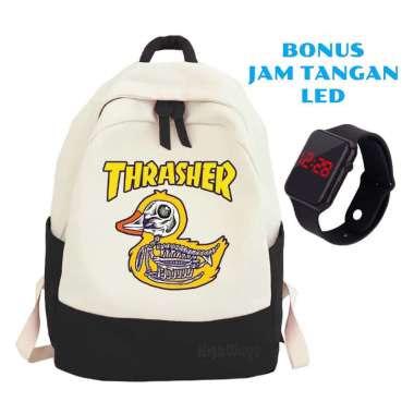 Tas Anak Thrasher Sekolah laki laki Pria Remaja Keren Kece SD SMP SMA SMK Gambar Thrasher Ter Murah