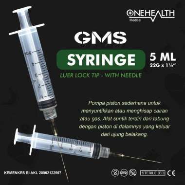 Syringe 5ml Onehealth Per Pcs / Spuit 5 cc Onehealth