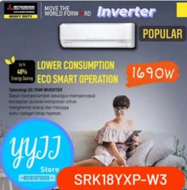 AC MITSUBISHI Heavy Industries 2 PK Inverter Popular SRK18YXP-W3 SRK18YXP Mitsubishi Heavy Duty AC U