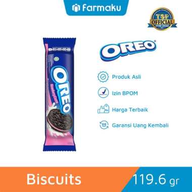 Promo Harga Oreo Biskuit Sandwich Strawberry 123 gr - Blibli