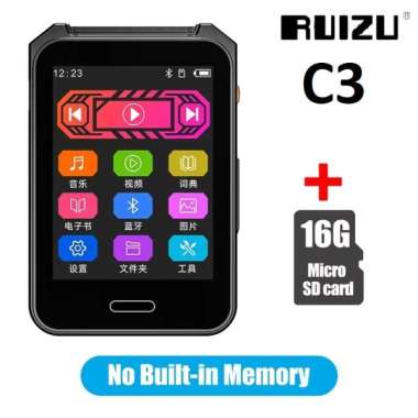 RUIZU C3 16GB - Digital Music Player MP3 MP4 Bluetooth Touch Screen