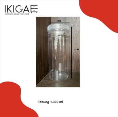 TOPLES TABUNG SILINDER TEBAL UKURAN 1300 ML bening