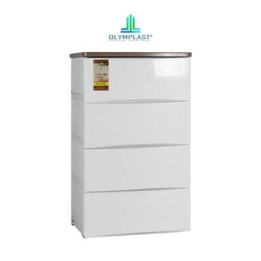 Olymplast Drawer Cabinet Lemari Plastik Laci Penyimpanan Plastik 4 Susun ODC 04 Cream