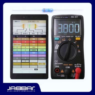 RESISTOR 3.9M OHM 1/2W 5% DIP (3,90M OHM) - BIRU - 10PCS