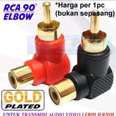 Jack RCA L Gold Konektor - Jack RCA Gold Plated L Connector