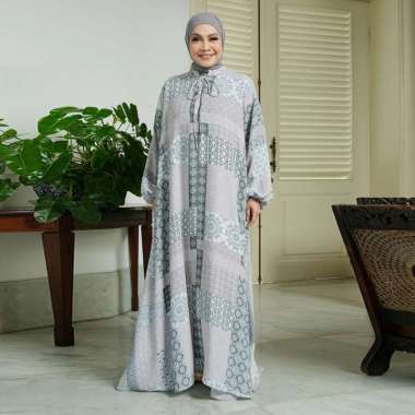 Lozy Hijab - Rania Tunik & Dress (Tunik Dress Abaya Pattern) Dress Creamy Grey