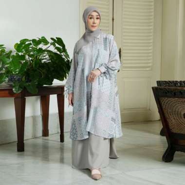 Lozy Hijab - Rania Tunik & Dress (Tunik Dress Abaya Pattern) Tunik Creamy Grey