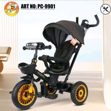 Stroller Sepeda Anak Roda Tiga Pacific PC-9901 Tricycle PC9901 PC 9901 Hitam