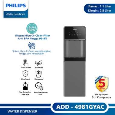 [NEW] Philips Water Dispenser Bottom Loading AD4981GYAC - Abu (Filter Microplastic + BPA)