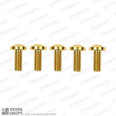 Baut Titanium Flat Velg Belakang Gold Vespa Sprint Primavera