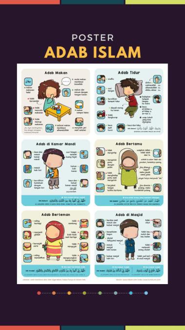 Poster Adab Islam Versi Anak