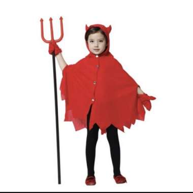 RED DEVIL KIDS COSTUME HALLOWEEN KOSTUM ANAK IBLIS DEVIL HALLOWEEN -