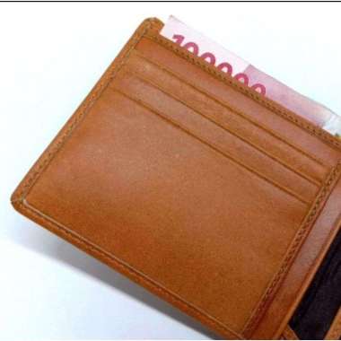 Verish Dompet Pria Kulit asli 100% ORIGINAL Dompet Lipat Kulit Sapi Asli Garut Tan