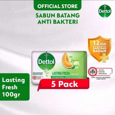 Promo Harga Dettol Bar Soap Lasting Fresh per 5 pcs 100 gr - Blibli