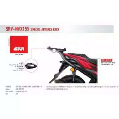 breket bracket box motor ori Givi SRV Aerox 155