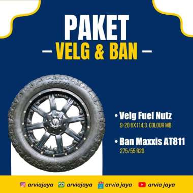 Paket Velg Fuel Nutz 9-20 6x114,3 Colour MB &amp; Ban Maxxis AT811 275/55 R20