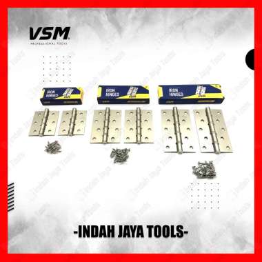 VSM Engsel Jendela Pintu 3 4 5 Inch - Grendel Besi Steel Iron Hinges 4 INCH