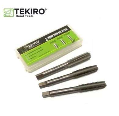Hand Tap TEKIRO 3pcs - M6 atau M8 atau M10 - Hand Taps Set 3 Pcs TKR GT-HT1855 GT-HT1856 GT-HT1857 M