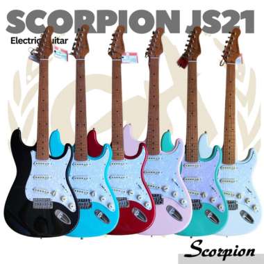 SCORPION JS21 Black Jaguar Series Electric Guitar Gitar Stratocaster BK