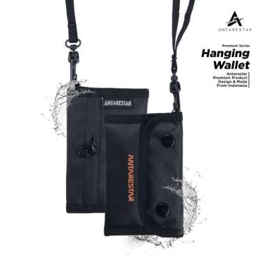 GRG Official - Dompet Gantung Leher Pria Wanita Hanging Wallet Hitam