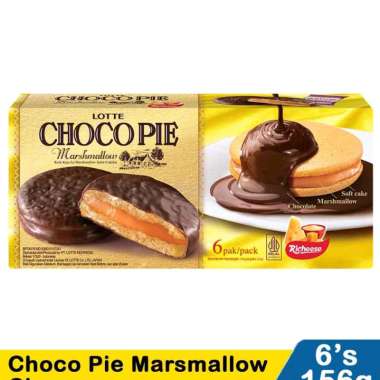 Lotte Choco Pie Marshmallow Cheese Isi 6pak/Choco Pie Marshmallow Cheese 156gr/Choco Pie Strawberry 