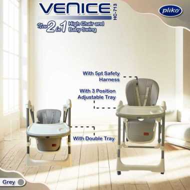 NEW PLIKO HIGH CHAIR 713 VENICE Grey