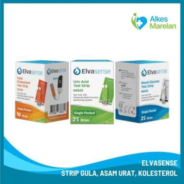 ELVASENSE - Strip Alat Gula Darah Kolesterol Asam Urat Elvasense Cholesterol