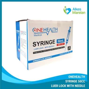 ONEHEALTH- Spuit Syringe 50ml With needle Onehealth/Spuit Dengan Jarum Pcs