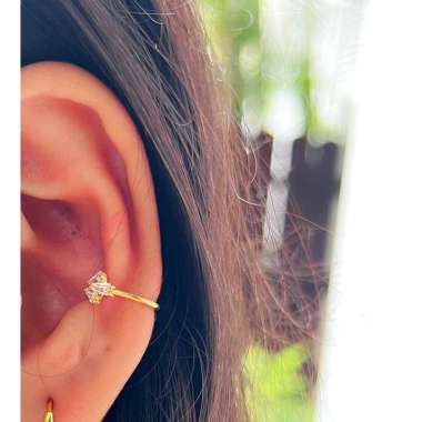 Anting Emas Kadar 700 (16K) Model Variasi Ear Cuff Berat 0.5 - 1 Gram an Cuse 0.75gr